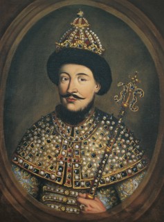 Portrait of the Tsar Alexis I Mikhailovich of Russia (1629-1676), 1670s. Artist: Austrian master (active ca. 1440-1450)