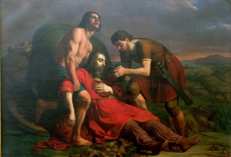 Polystratos and the Dying Darius, 1837. Artist: Masini, Cesare (1812-1891)