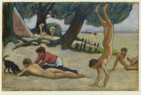 Boys on the beach, c. 1895. Artist: Hofmann, Ludwig, von (1861-1945)
