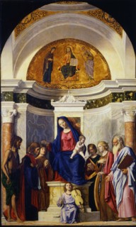 Virgin and Child with Saints John the Baptist, Cosmas and Damian, Catherine and Paul, ca 1506-1507. Artist: Cima da Conegliano, Giovanni Battista (ca. 1459-1517)