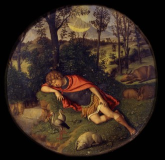 Sleeping Endymion, 1505-1508. Artist: Cima da Conegliano, Giovanni Battista (ca. 1459-1517)