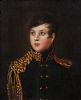 Portrait of Prince Alexander Pavlovich Stroganov (1795-1814), ca 1812. Artist: Svintsov, S.S. (active 1810s)