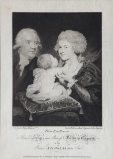 Portrait of Count Sergei Sergeyevich Gagarin (1745-1798) and Countess Varvara Nikolaevna Gagarina (1 Artist: Watson, Caroline (1760-1814)