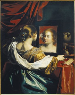 Vanity or Young woman at her toilet, c. 1626. Artist: Renieri (Régnier), Niccolo (c. 1590-1667)