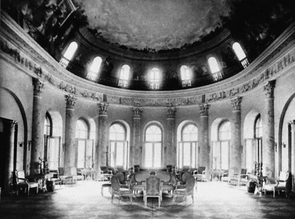 Ostafyevo Estate. Oval Hall, End of 19th century. Artist: Anonymous