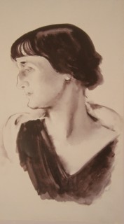 Portrait of the Poetess Anna Akhmatova (1889-1966), 1928. Artist: Tyrsa, Nikolai Andreyevich (1887-1942)