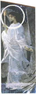 Angel with a Candle, 1887. Artist: Vrubel, Mikhail Alexandrovich (1856-1910)