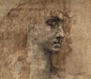 Demon's head, 1890. Artist: Vrubel, Mikhail Alexandrovich (1856-1910)