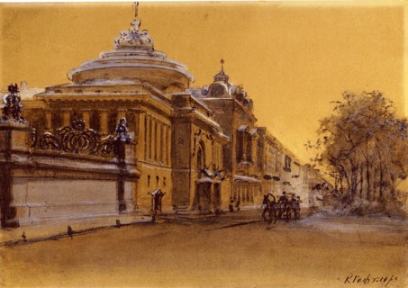 The Panayev Theatre in Saint Petersburg. Artist: Geftler, Karl (1853-1918)