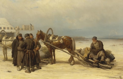 At the Gates. Artist: Sokolov, Pyotr Petrovich (1821-1899)