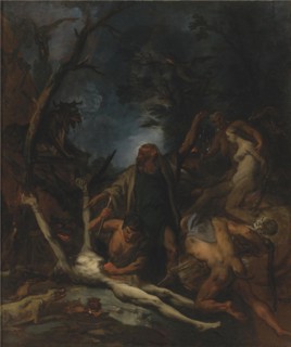 Witches at a black mass. Artist: Dandini, Ottaviano (ca 1706-1740)