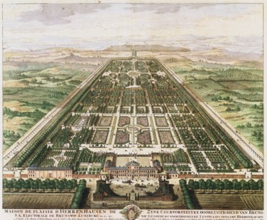 Herrenhausen: Castle and Gardens, c. 1745. Artist: Anonymous