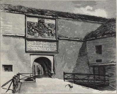 The Gate of the Old Fortress in Komárno, 1890s. Artist: Háry, Gyula (Julius) (1864-1946)