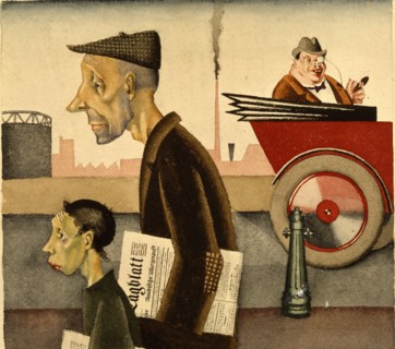 Newspaper people, 1921. Artist: Scholz, Georg (1890-1945)