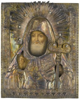 Saint Mitrofan of Voronezh, 1835. Artist: Borodulin, Michail Vasilyevich (?-1859)
