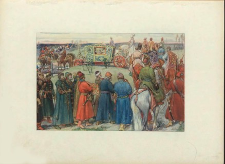 Tsar's Alexei Mikhailovich Ride to the Hunt, 1896. Artist: Vasnetsov, Viktor Mikhaylovich (1848-1926)