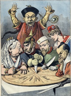 China - the cake of kings and... of emperors (Caricature), 1898. Artist: Meyer (Reyem), Henri (1844-1899)
