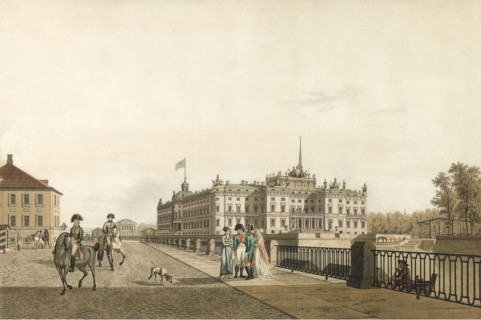 View of the Mikhailovsky Palace, 1804. Artist: Lory, Gabriel Ludwig, the Elder (1763-1840)