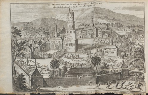 The Stepan Razin's riots in Astrakhan (From: Drie aanmerkelyke reizen), 1675. Artist: Struys, Jan Jansz. (1630-1694)