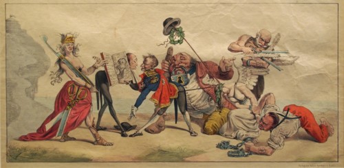 The entrance of censorship in Germany, 1842. Artist: Seel, Johann Richard (1819-1875)