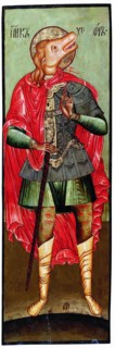 Saint Christopher as Cynocephaly, 17th century. Artist: Russian icon