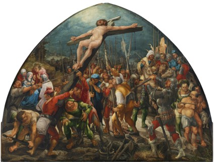 The Elevation of the Cross, c. 1525. Artist: Huber, Wolf (1480/5-1553)