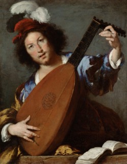 The Lute player, c. 1645. Artist: Strozzi, Bernardo (1581-1644)