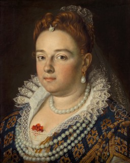 Portrait of Bianca Cappello (1548-1587), Grand Duchess of Tuscany, 1585-1586. Artist: Pulzone, Scipione (1550-1598)