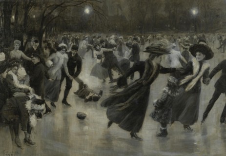 Party on the Ice, 1909. Artist: Gause, Wilhelm (1853-1916)
