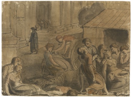 Great Plague of London, c. 1779. Artist: Blake, William (1757-1827)