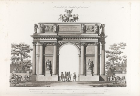 Triumphal Arch. From: Recueil des façades des principaux monuments construits à St.-Pétersbourg, 180 Artist: Thomas de Thomon, Jean François (1754-1813)