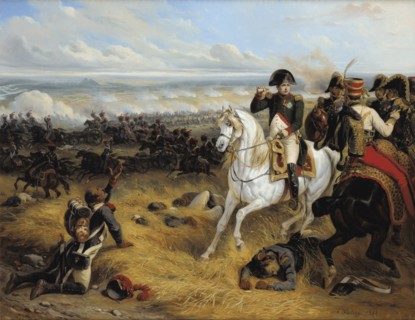 Napoleon in the Battle of Wagram, 1841. Artist: Bellangé, Hippolyte (1800-1866)