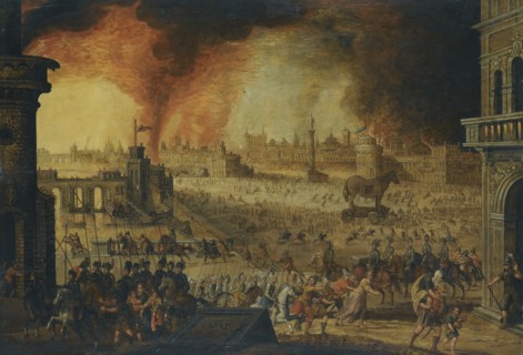 The Siege of Troy, 17th century. Artist: Anonymous