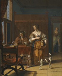 The Money changer, 1675. Artist: Haensbergen, Jan van (1642-1705)