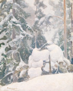 Winter landscape, 1922. Artist: Halonen, Pekka (1865-1933)