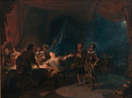 Gustav II Adolf of Sweden in Würzburg. Artist: Ekman, Robert Wilhelm (1808-1873)