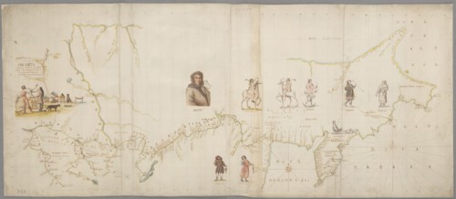 The Map of the First Kamchatka Expedition, 1725-1730. Artist: Bering, Vitus Jonassen (1681-1741)