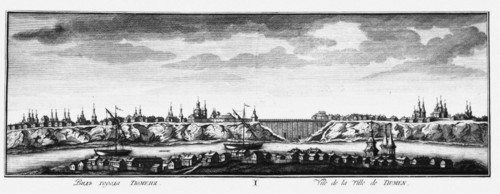View of Tyumen, ca 1735. Artist: Lürsenius, Johann Wilhelm (1704-1771)