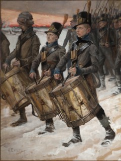 March of the Pori Regiment (Porilaisten Marssi), 1892. Artist: Edelfelt, Albert Gustaf Aristides (1854-1905)