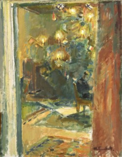 Christmas Tree in the Salon of Kilo Manor, Early 1920s. Artist: Enckell, Magnus (1870-1925)