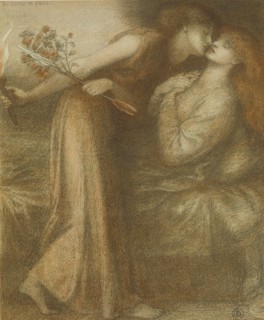 Dante's Dream on the Day of the Death of Beatrice (Io sono in pace), 1875. Artist: Rossetti, Dante Gabriel (1828-1882)