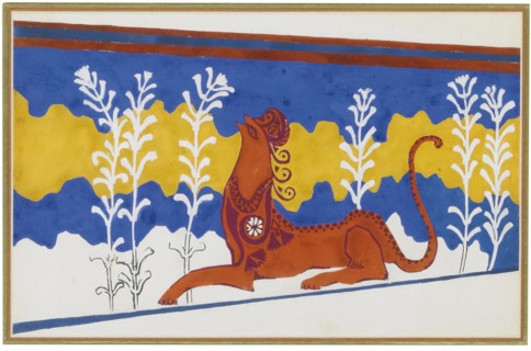 Stage design for the Ballet Phèdre, ca 1923. Artist: Bakst, Léon (1866-1924)