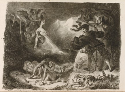 Illustration to Goethe's Faust, 1828. Artist: Delacroix, Eugène (1798-1863)