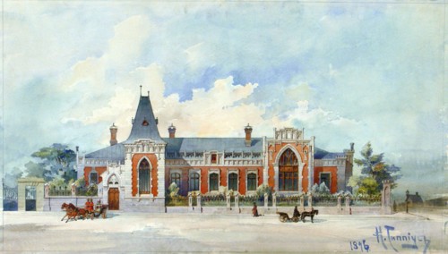 The House of Alexey Alexandrovich Bakhrushin in Moscow, 1896. Artist: Gippius, Karl Karlovich (1894-1936)