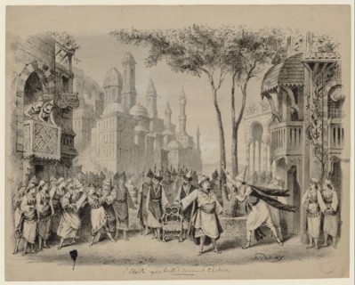 The Opera L'étoile by Emmanuel Chabrier in the Théâtre des Bouffes-Parisiens, 1877. Artist: Lami, Eugène Louis (1800-1890)