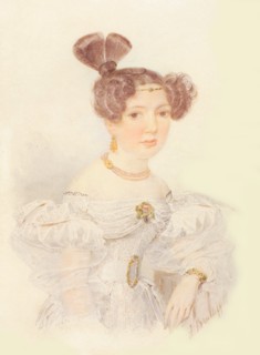 Portrait of Yekaterina Ivanovna Zagryazhskaya (1779-1842). Artist: Briullov, Alexander Pavlovich (1798-1877)