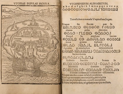 Utopia by Thomas More, 1516. Artist: Anonymous