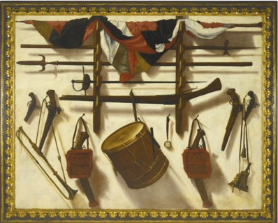Trompe l'oeil with a Gun rack. Artist: Victoria, Vicente (1650-1709)