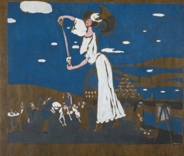 Sketch for a poster for a french brewery, 1906-1907. Artist: Kandinsky, Wassily Vasilyevich (1866-1944)