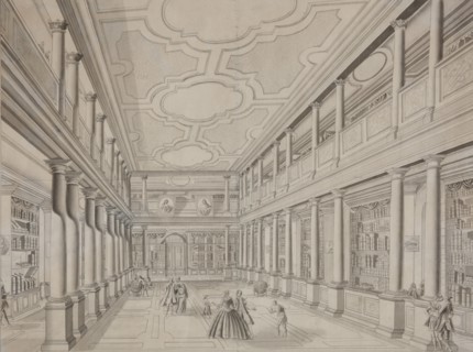 Library of the Academy of Sciences in the Kunstkammer, Early 19th century. Artist: Anonymous